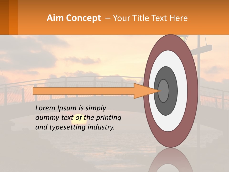 A Bridge Over A Body Of Water At Sunset PowerPoint Template