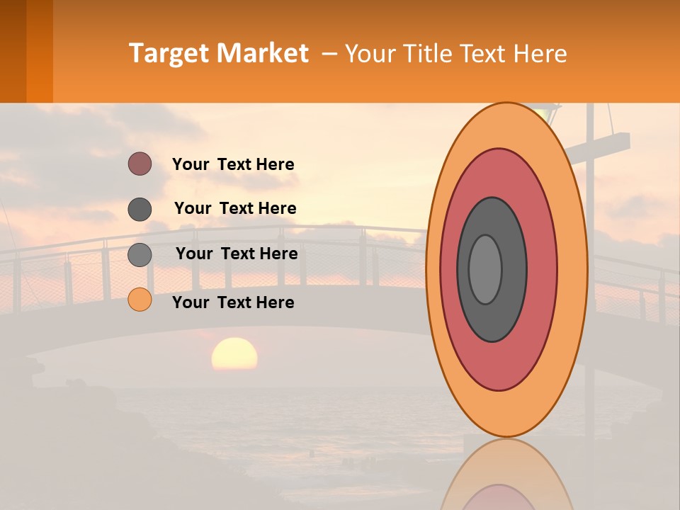 A Bridge Over A Body Of Water At Sunset PowerPoint Template