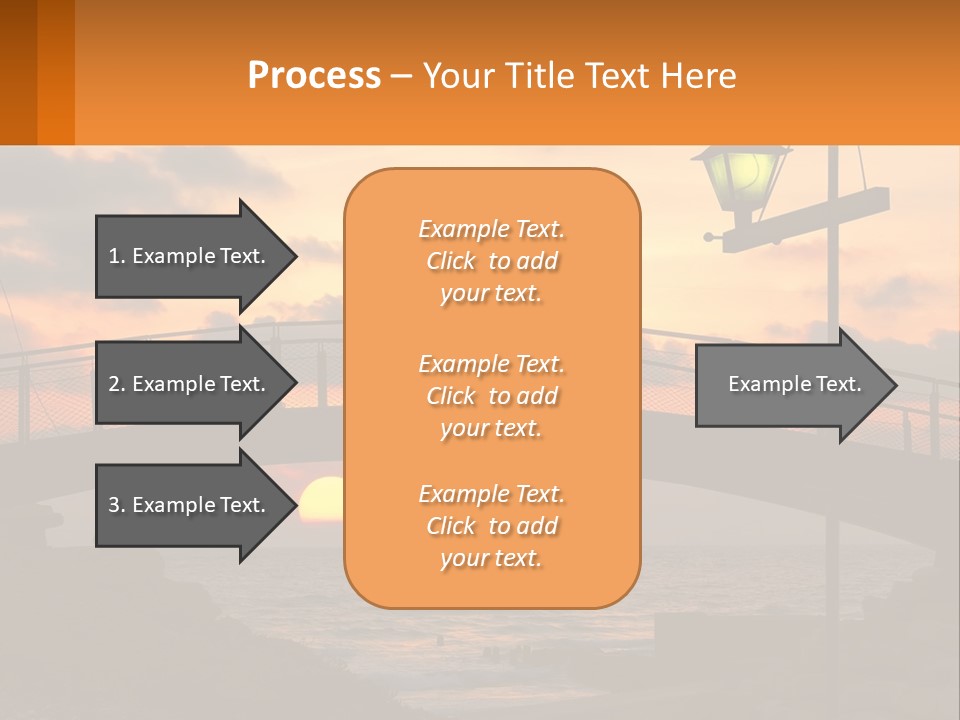 A Bridge Over A Body Of Water At Sunset PowerPoint Template