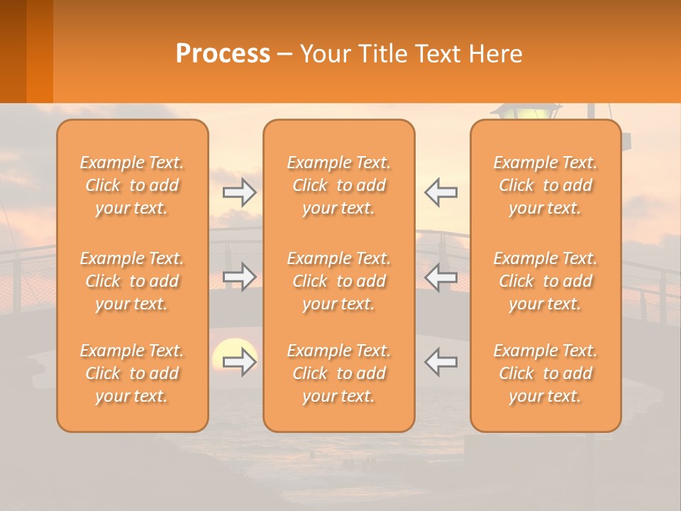 A Bridge Over A Body Of Water At Sunset PowerPoint Template