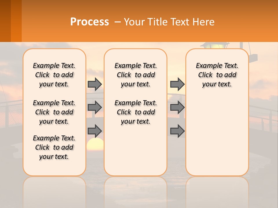 A Bridge Over A Body Of Water At Sunset PowerPoint Template