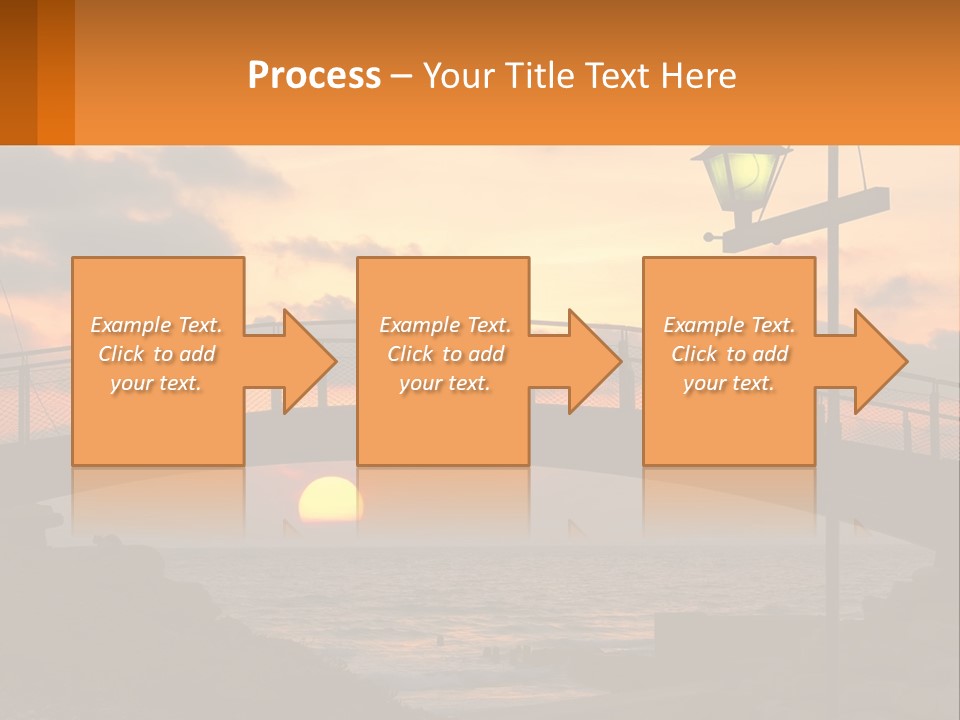 A Bridge Over A Body Of Water At Sunset PowerPoint Template