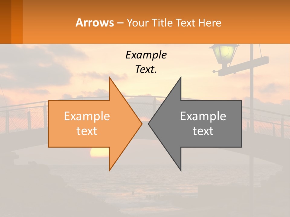 A Bridge Over A Body Of Water At Sunset PowerPoint Template