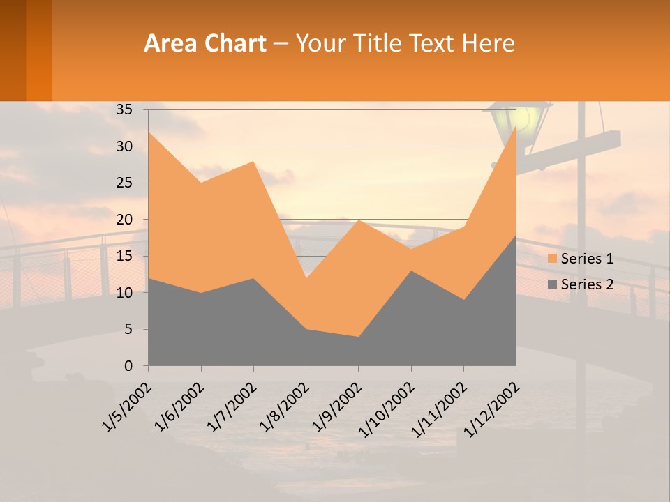 A Bridge Over A Body Of Water At Sunset PowerPoint Template