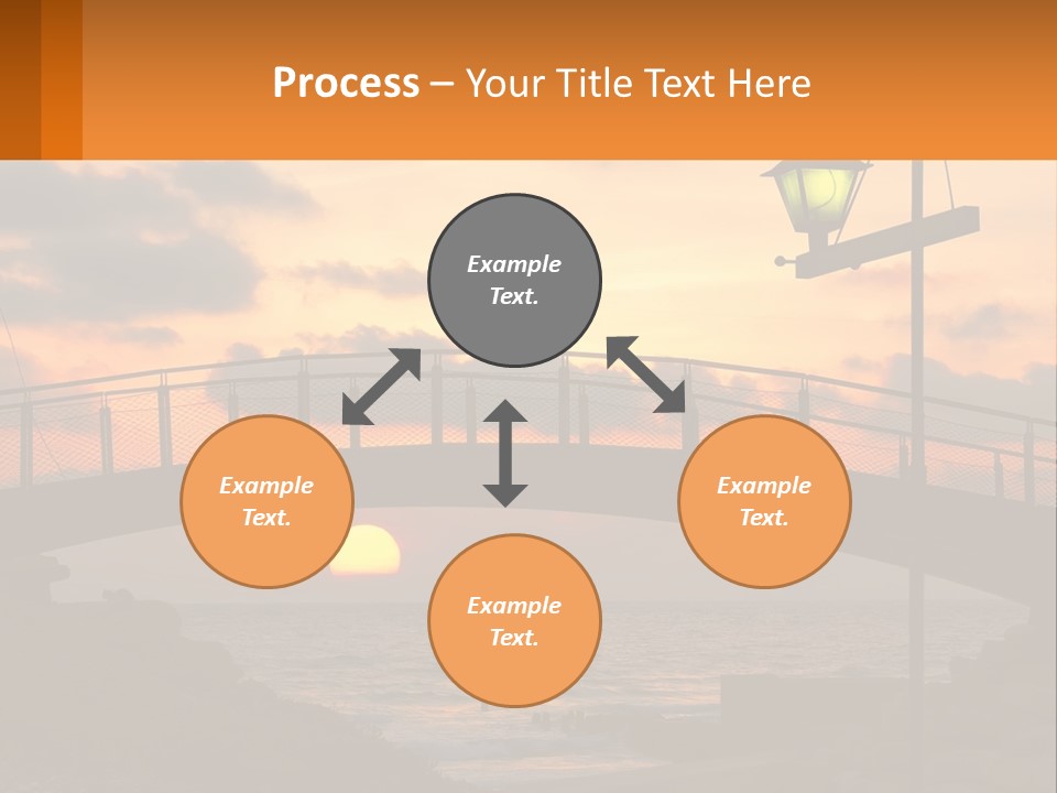 A Bridge Over A Body Of Water At Sunset PowerPoint Template