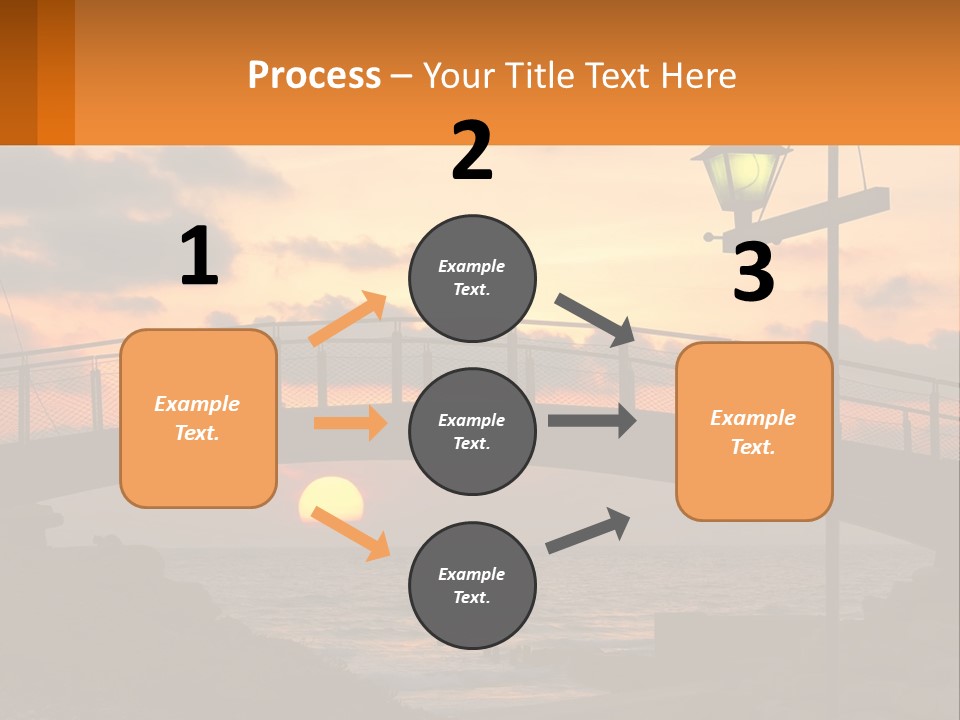 A Bridge Over A Body Of Water At Sunset PowerPoint Template