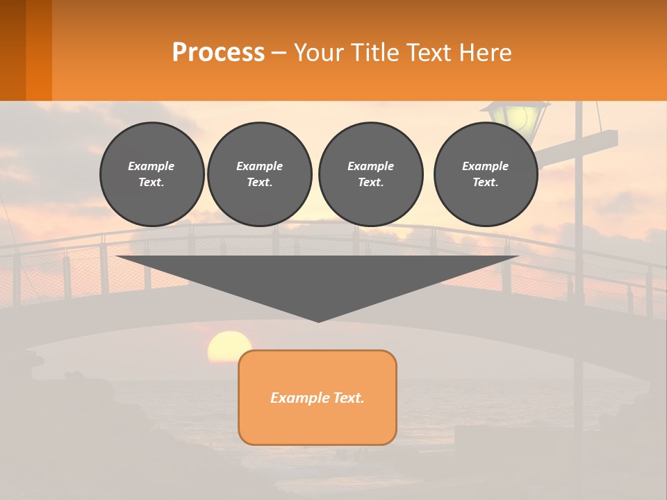 A Bridge Over A Body Of Water At Sunset PowerPoint Template