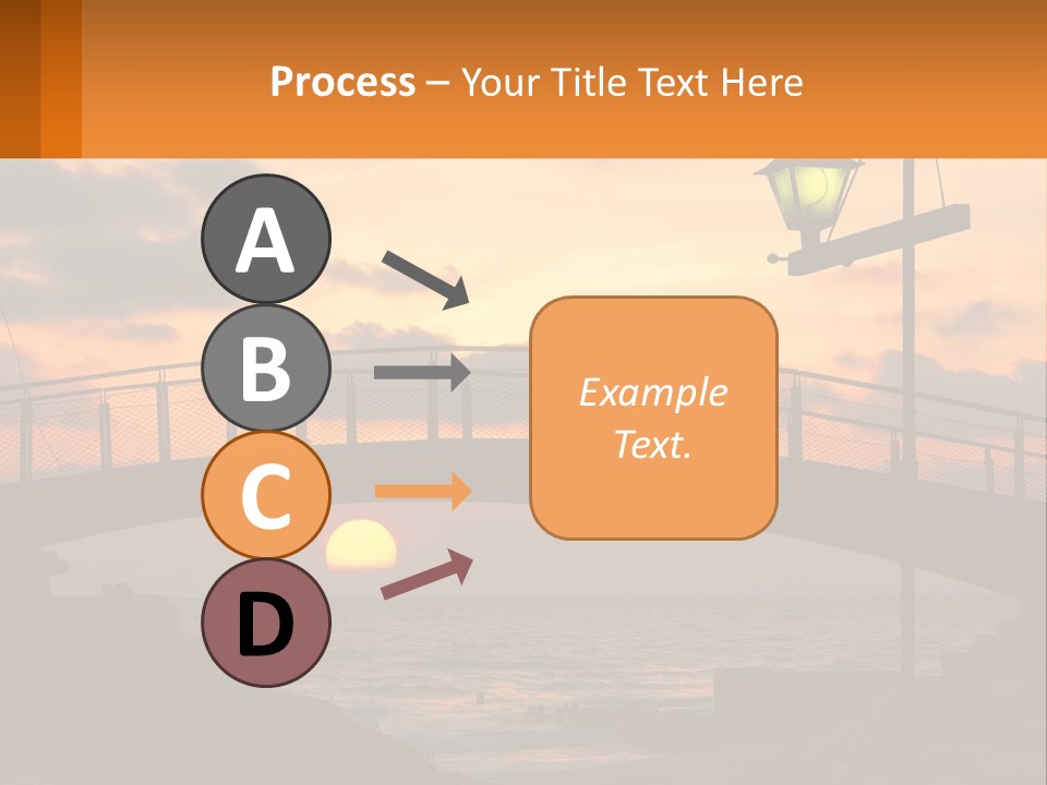 A Bridge Over A Body Of Water At Sunset PowerPoint Template