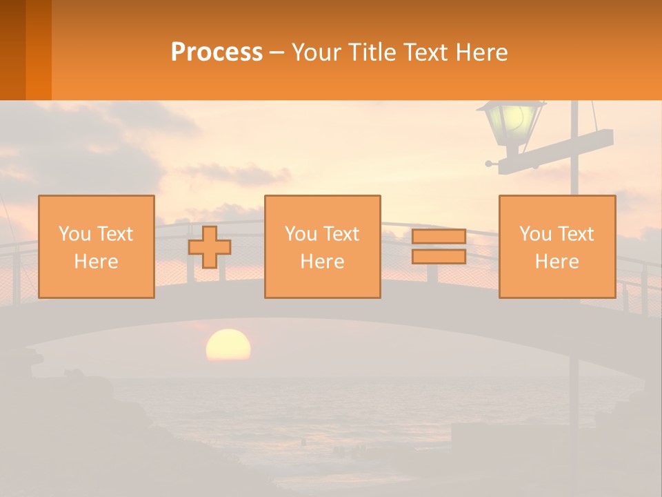 A Bridge Over A Body Of Water At Sunset PowerPoint Template