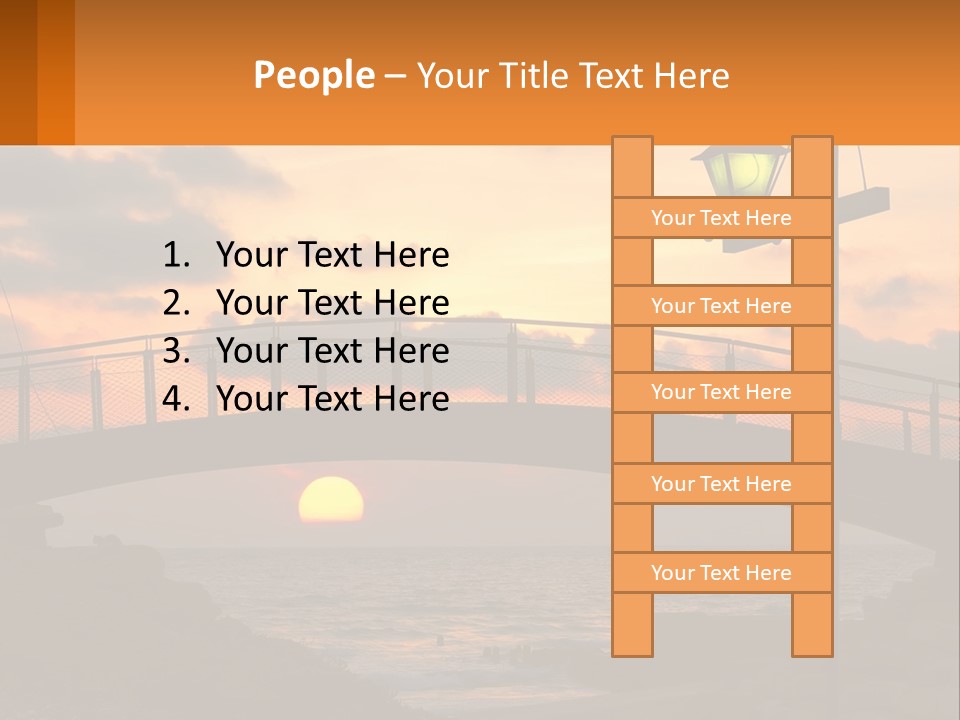 A Bridge Over A Body Of Water At Sunset PowerPoint Template