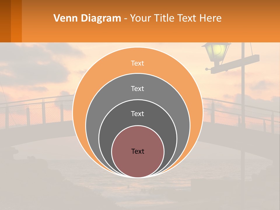 A Bridge Over A Body Of Water At Sunset PowerPoint Template