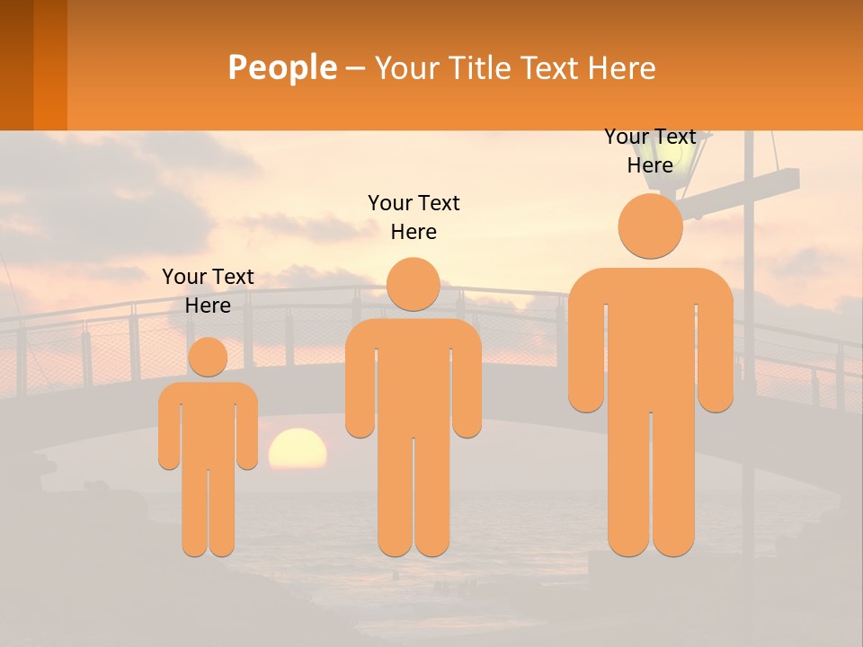 A Bridge Over A Body Of Water At Sunset PowerPoint Template