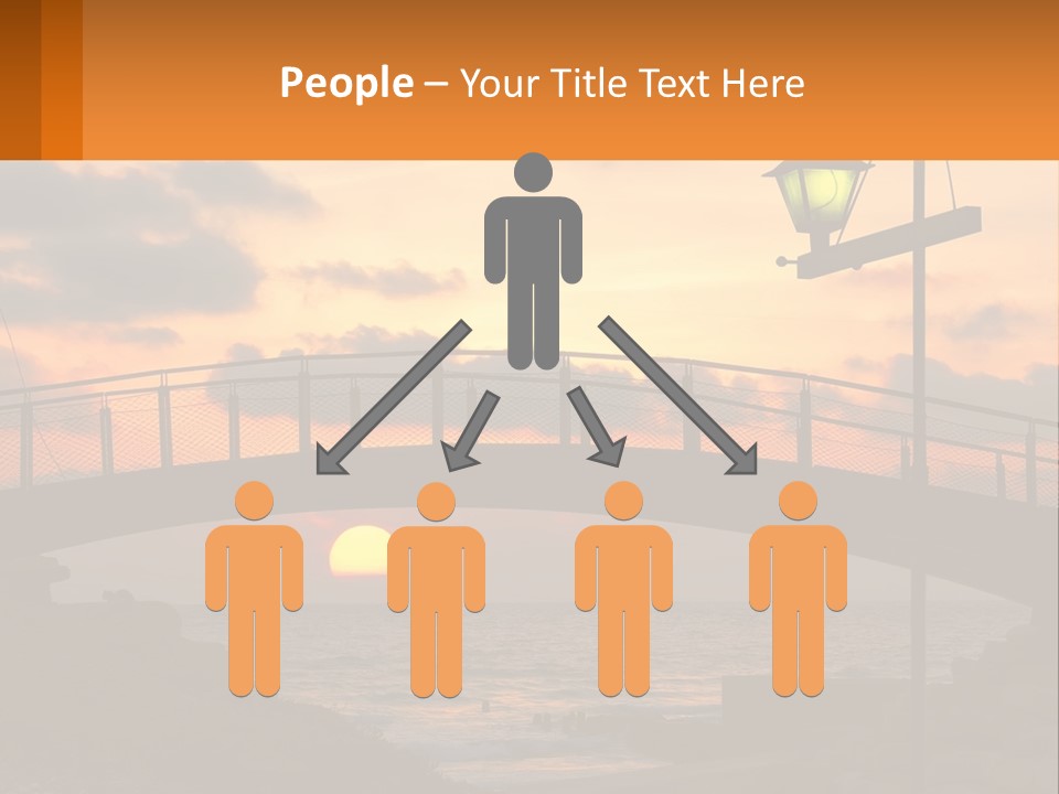 A Bridge Over A Body Of Water At Sunset PowerPoint Template