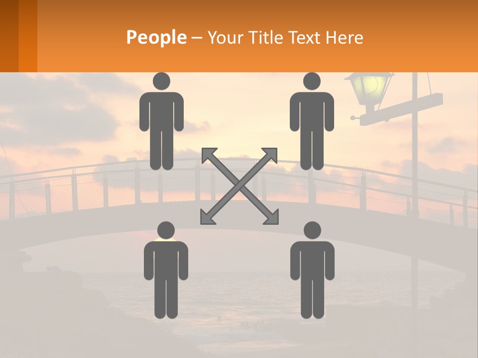 A Bridge Over A Body Of Water At Sunset PowerPoint Template