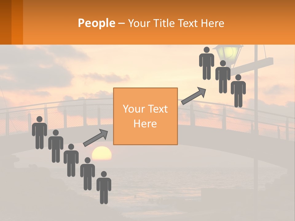 A Bridge Over A Body Of Water At Sunset PowerPoint Template