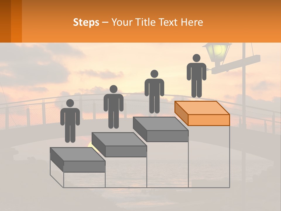 A Bridge Over A Body Of Water At Sunset PowerPoint Template