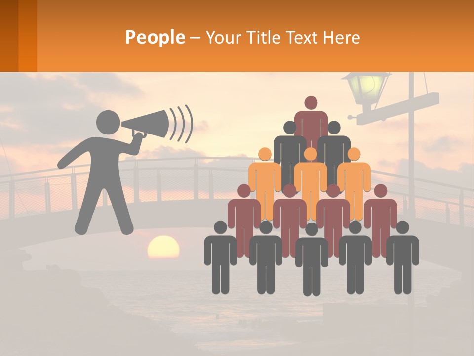 A Bridge Over A Body Of Water At Sunset PowerPoint Template