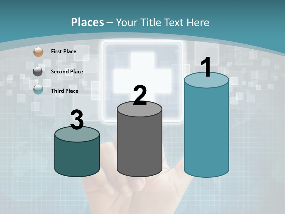 A Person Touching A Button With A Cross On It PowerPoint Template