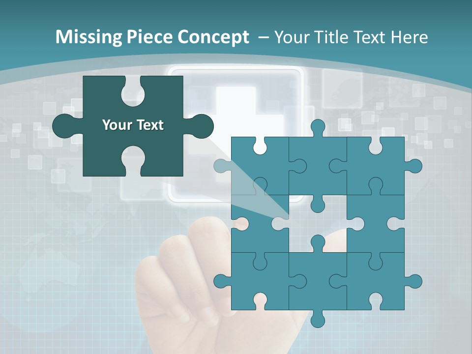 A Person Touching A Button With A Cross On It PowerPoint Template