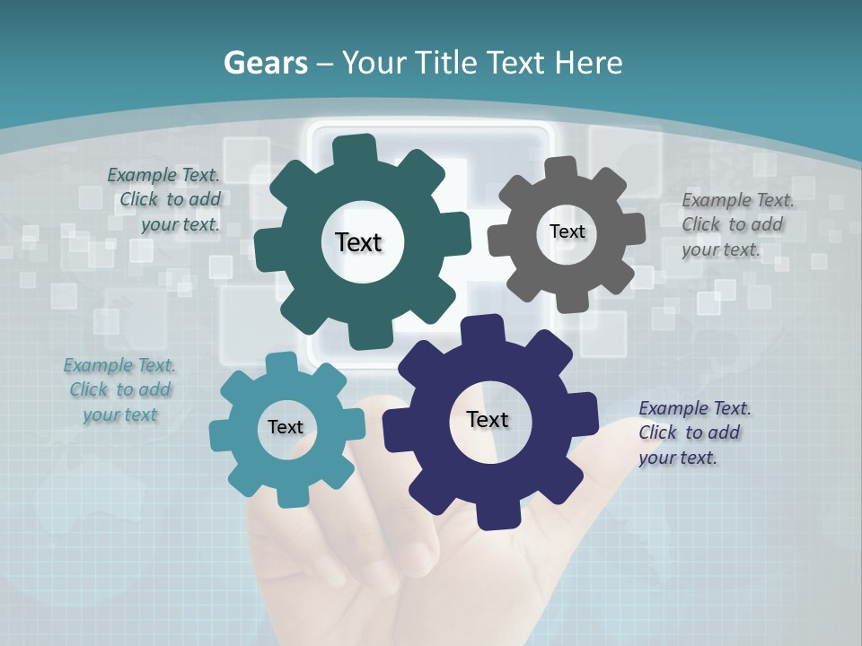 A Person Touching A Button With A Cross On It PowerPoint Template