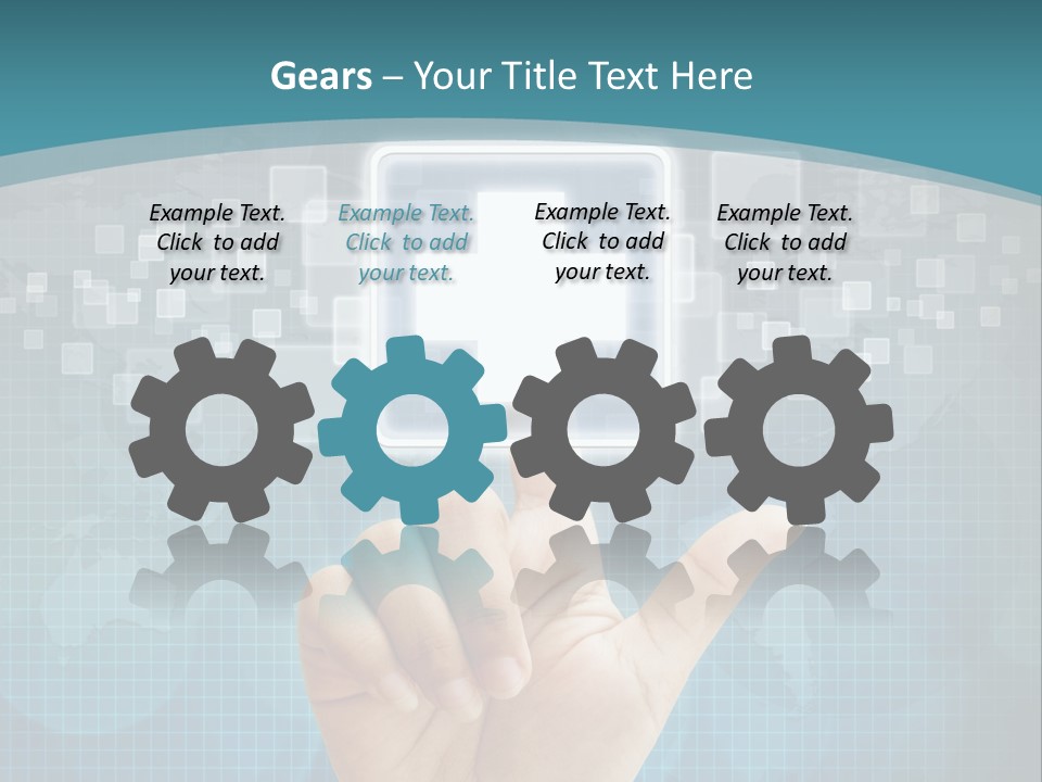 A Person Touching A Button With A Cross On It PowerPoint Template