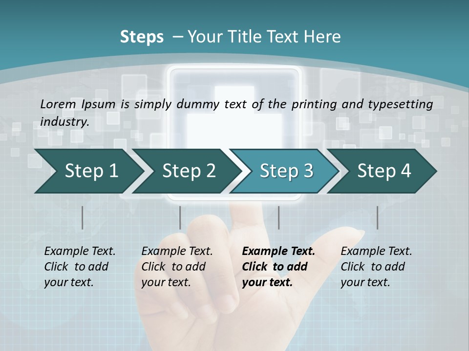 A Person Touching A Button With A Cross On It PowerPoint Template