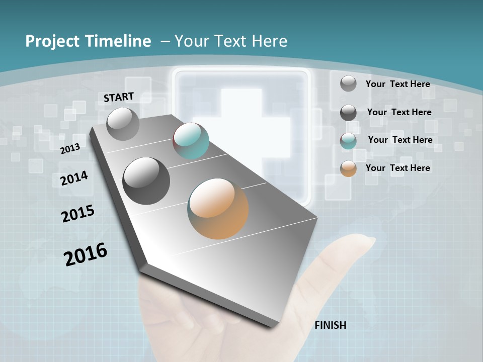 A Person Touching A Button With A Cross On It PowerPoint Template