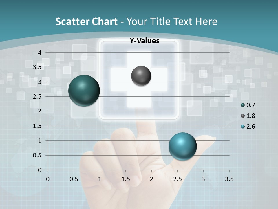 A Person Touching A Button With A Cross On It PowerPoint Template