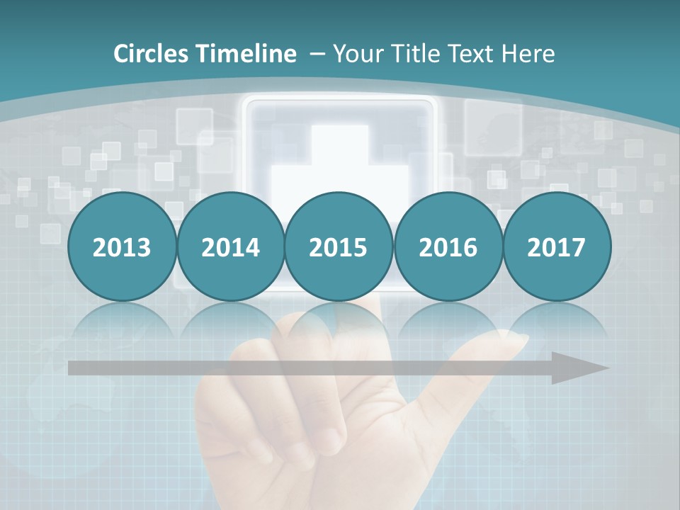 A Person Touching A Button With A Cross On It PowerPoint Template