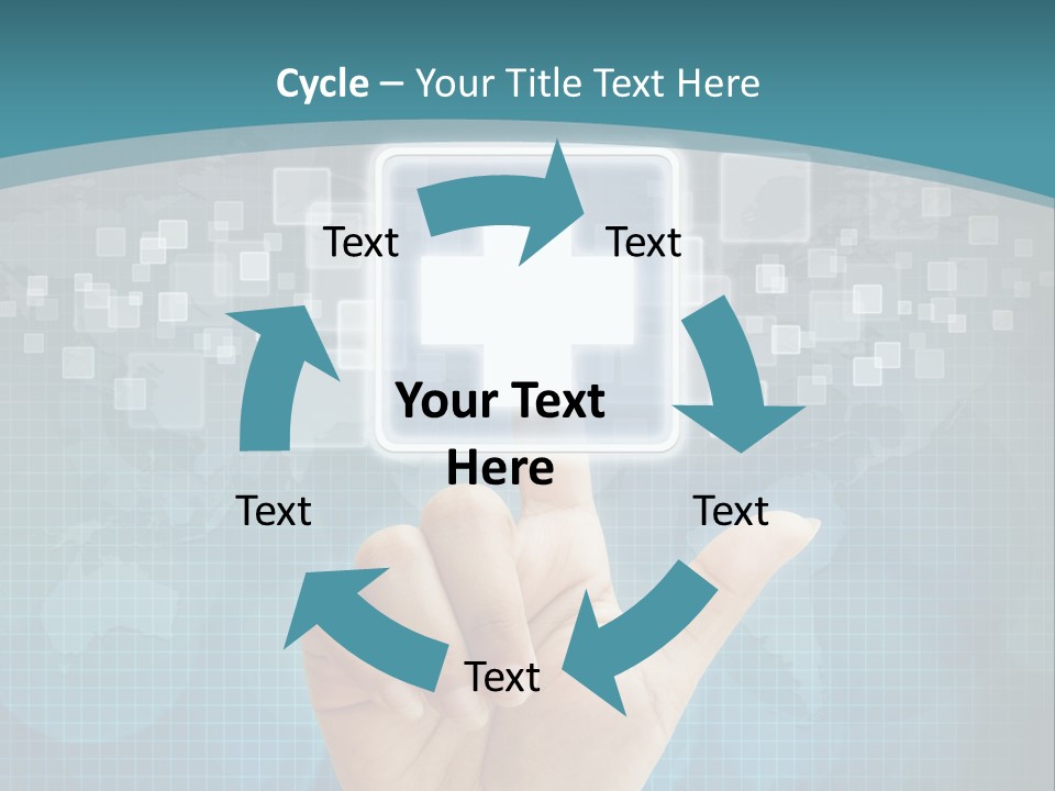 A Person Touching A Button With A Cross On It PowerPoint Template