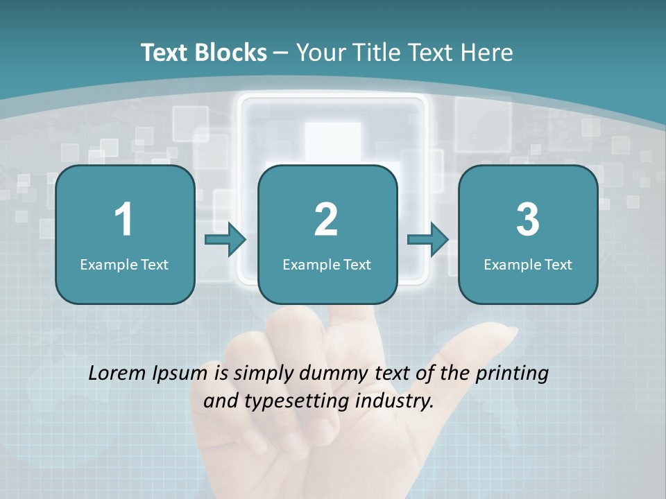 A Person Touching A Button With A Cross On It PowerPoint Template