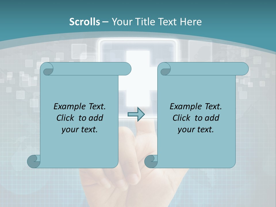 A Person Touching A Button With A Cross On It PowerPoint Template