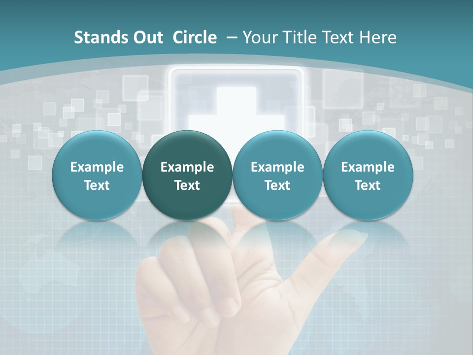 A Person Touching A Button With A Cross On It PowerPoint Template