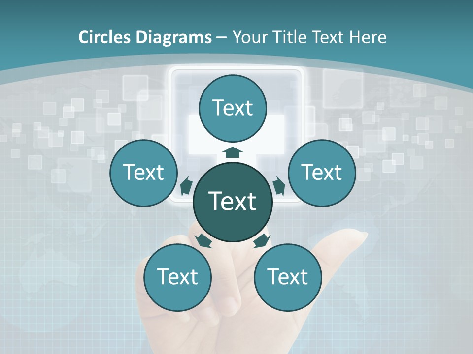 A Person Touching A Button With A Cross On It PowerPoint Template