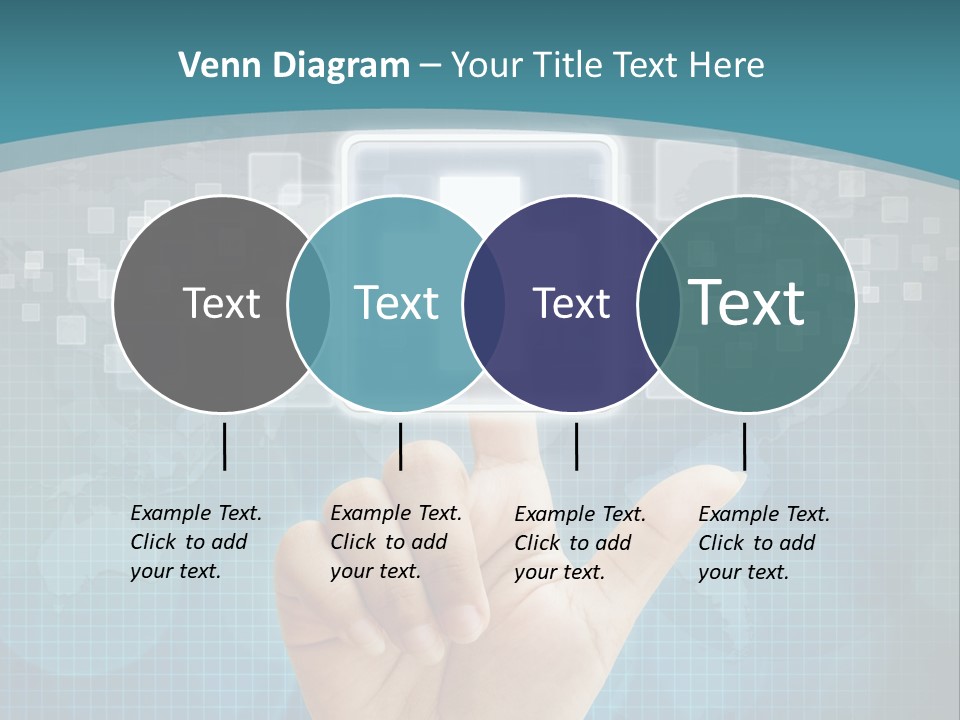 A Person Touching A Button With A Cross On It PowerPoint Template