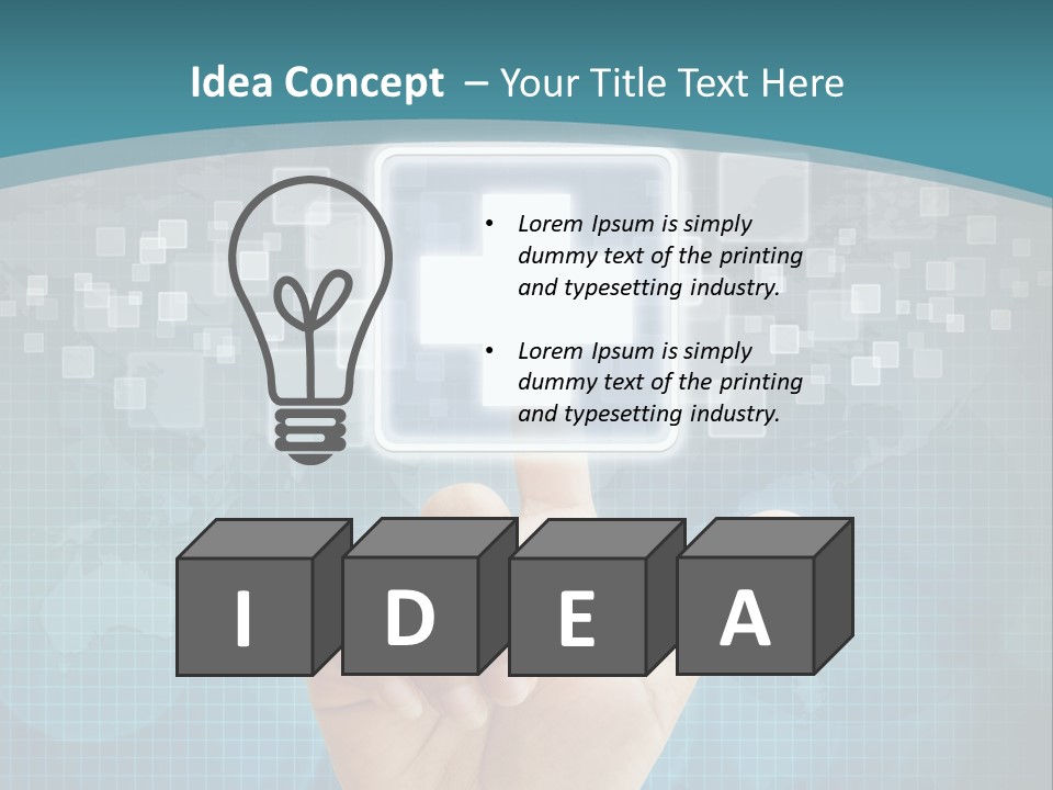 A Person Touching A Button With A Cross On It PowerPoint Template