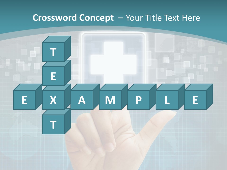 A Person Touching A Button With A Cross On It PowerPoint Template