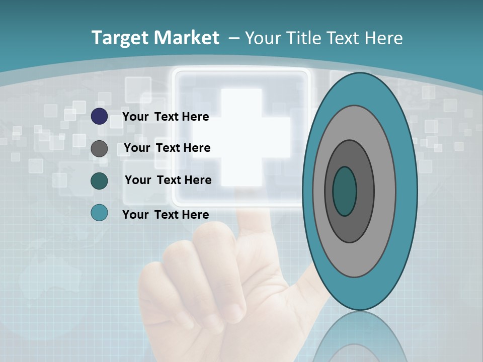 A Person Touching A Button With A Cross On It PowerPoint Template