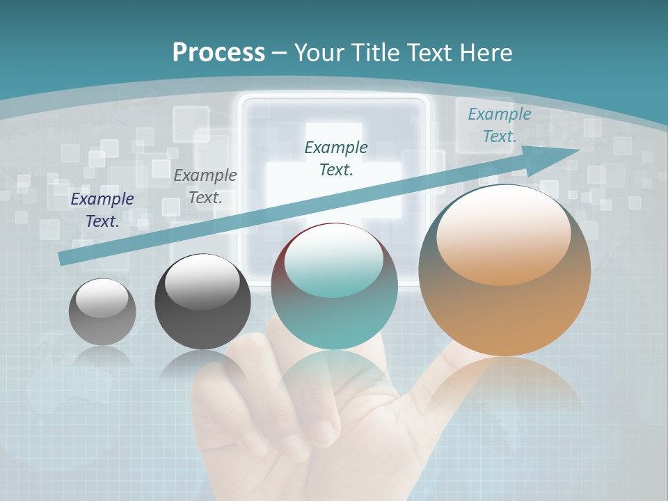 A Person Touching A Button With A Cross On It PowerPoint Template