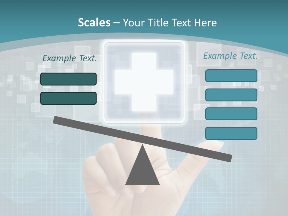A Person Touching A Button With A Cross On It PowerPoint Template
