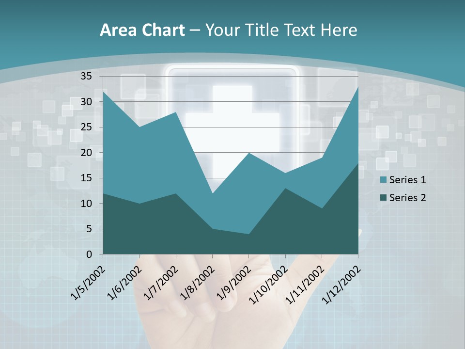 A Person Touching A Button With A Cross On It PowerPoint Template
