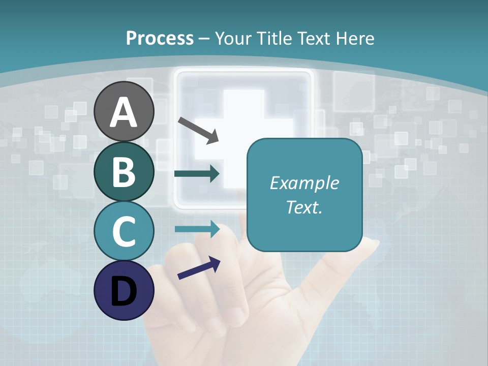 A Person Touching A Button With A Cross On It PowerPoint Template