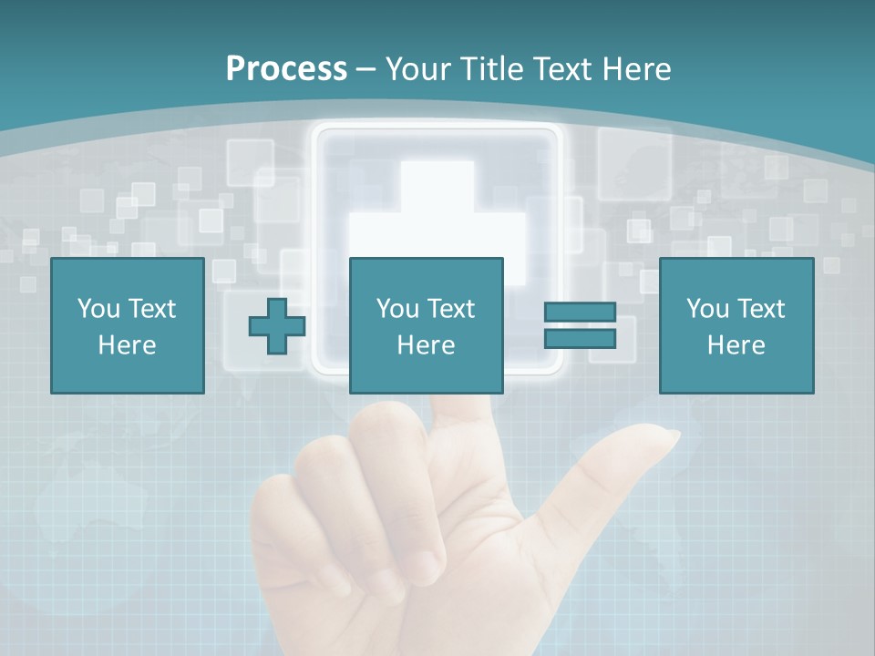 A Person Touching A Button With A Cross On It PowerPoint Template