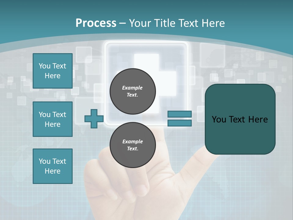 A Person Touching A Button With A Cross On It PowerPoint Template