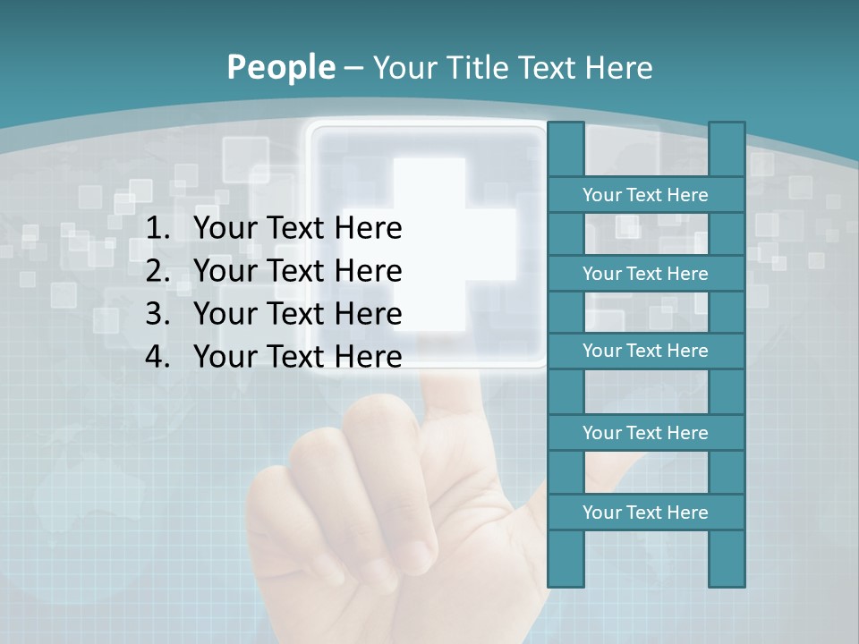 A Person Touching A Button With A Cross On It PowerPoint Template