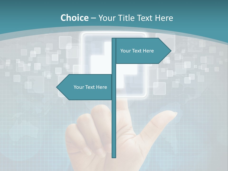 A Person Touching A Button With A Cross On It PowerPoint Template
