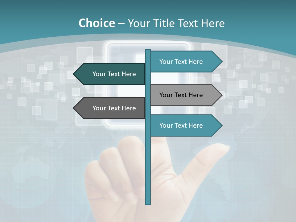 A Person Touching A Button With A Cross On It PowerPoint Template
