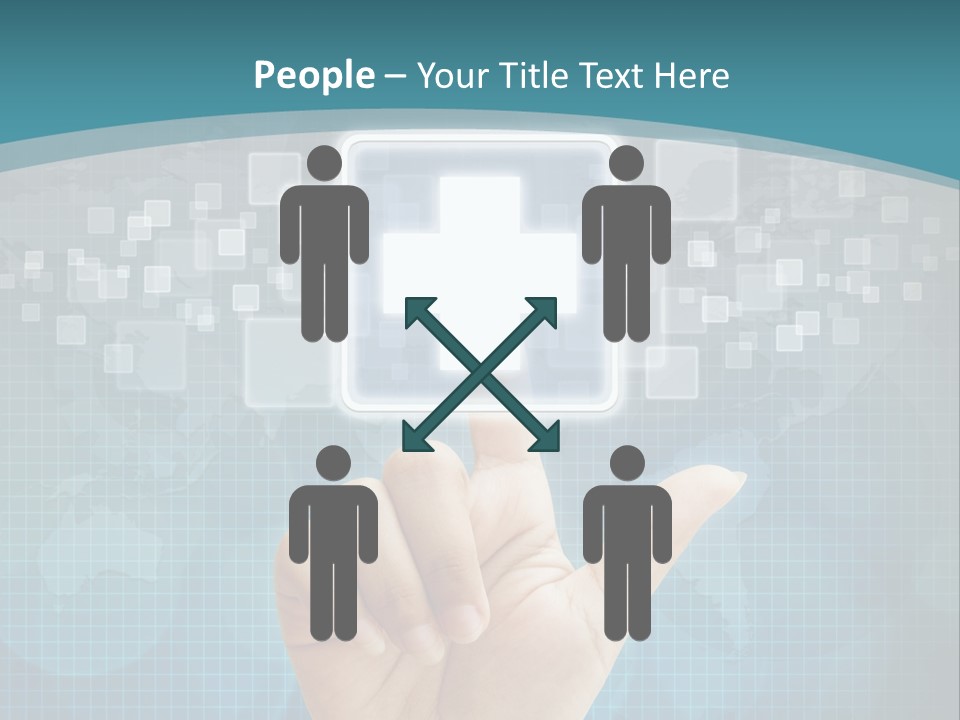 A Person Touching A Button With A Cross On It PowerPoint Template