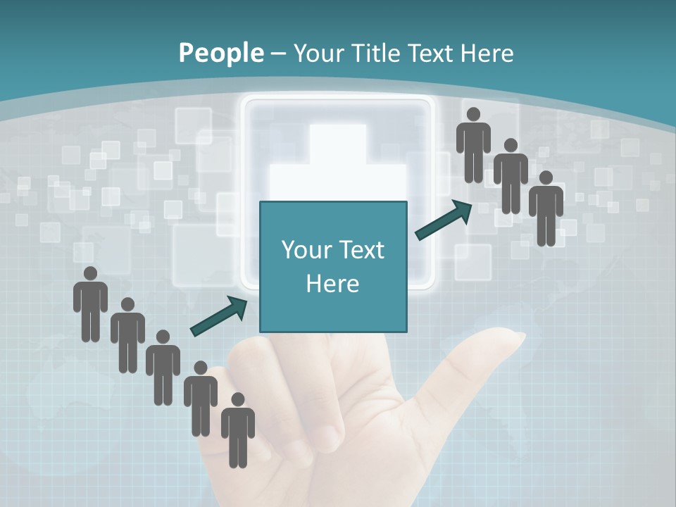 A Person Touching A Button With A Cross On It PowerPoint Template