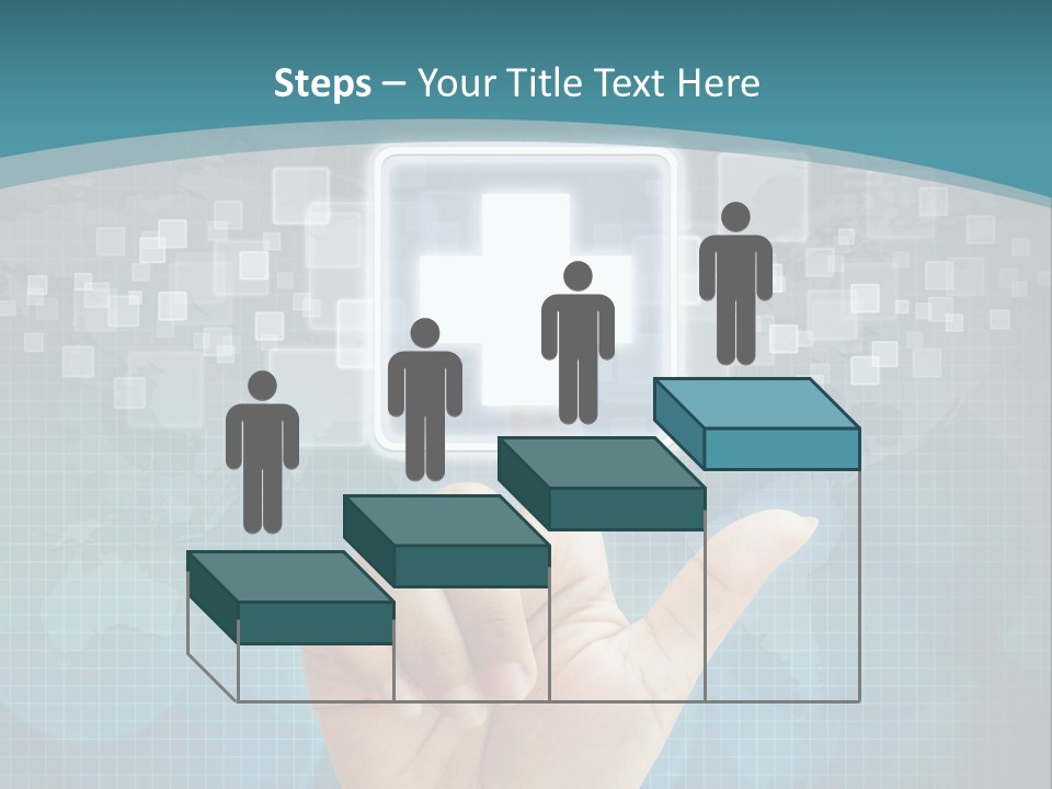 A Person Touching A Button With A Cross On It PowerPoint Template